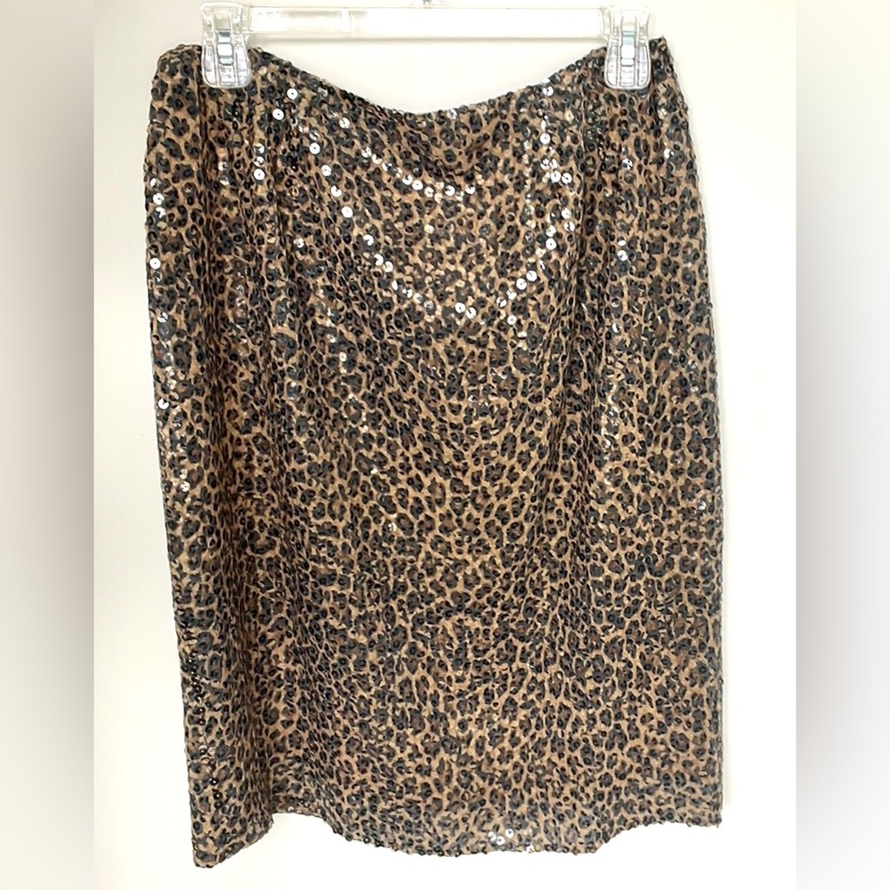 Carlisle Vintage Sequin Animal leopard Print Pencil Skirt
Women Size 8 - HSH1045
